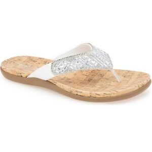 Women's Reaction Kenneth‎ Cole Gazette Embellished Sandal in White size 7